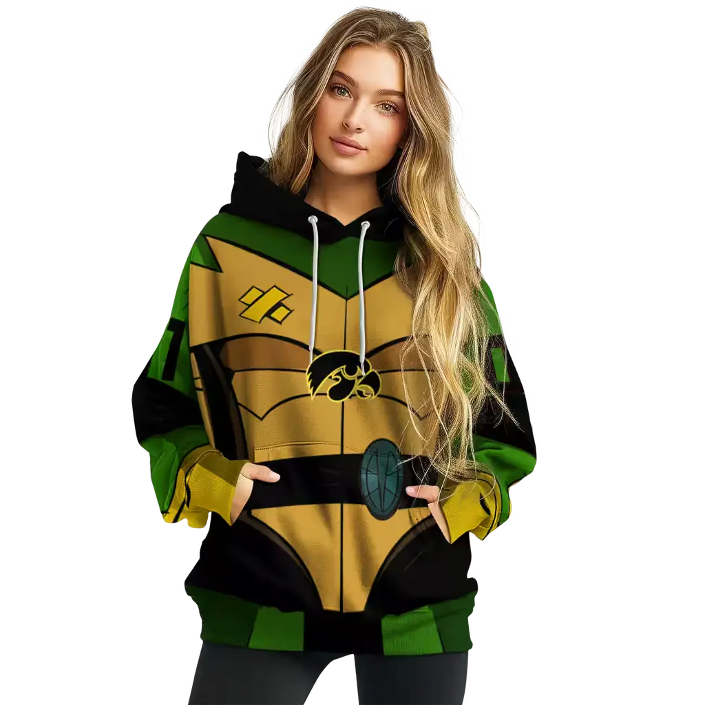 customized iowa hawkeyes superhero armor black green hoodie high quality customized iowa hawkeyes superhero armor black green hoodie high quality