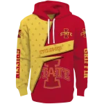 customized iowa state cyclones abstract shape red hoodie best selling