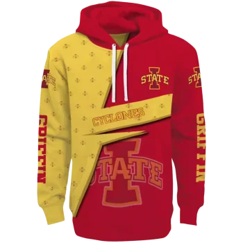 customized iowa state cyclones abstract shape red hoodie best selling