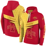 customized iowa state cyclones abstract shape red hoodie best selling