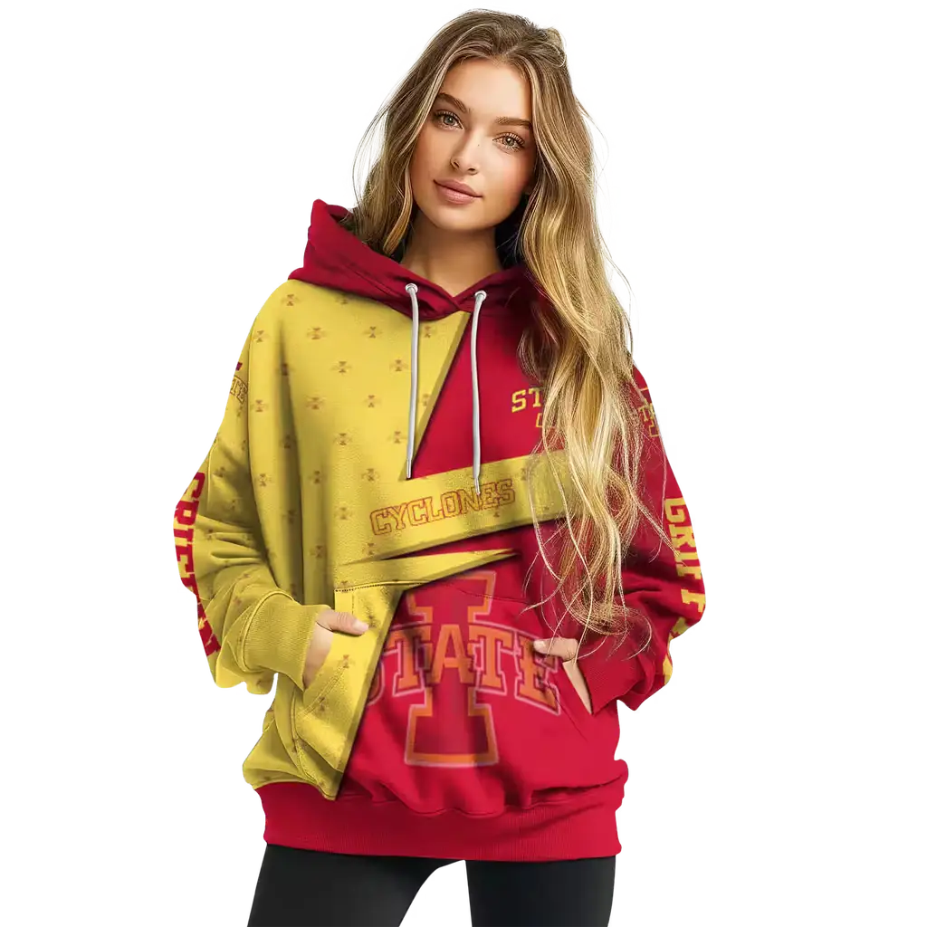customized iowa state cyclones abstract shape red hoodie high quality customized iowa state cyclones abstract shape red hoodie high quality