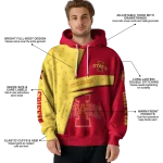 customized iowa state cyclones abstract shape red hoodie best selling