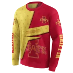 customized iowa state cyclones abstract shape red hoodie best selling