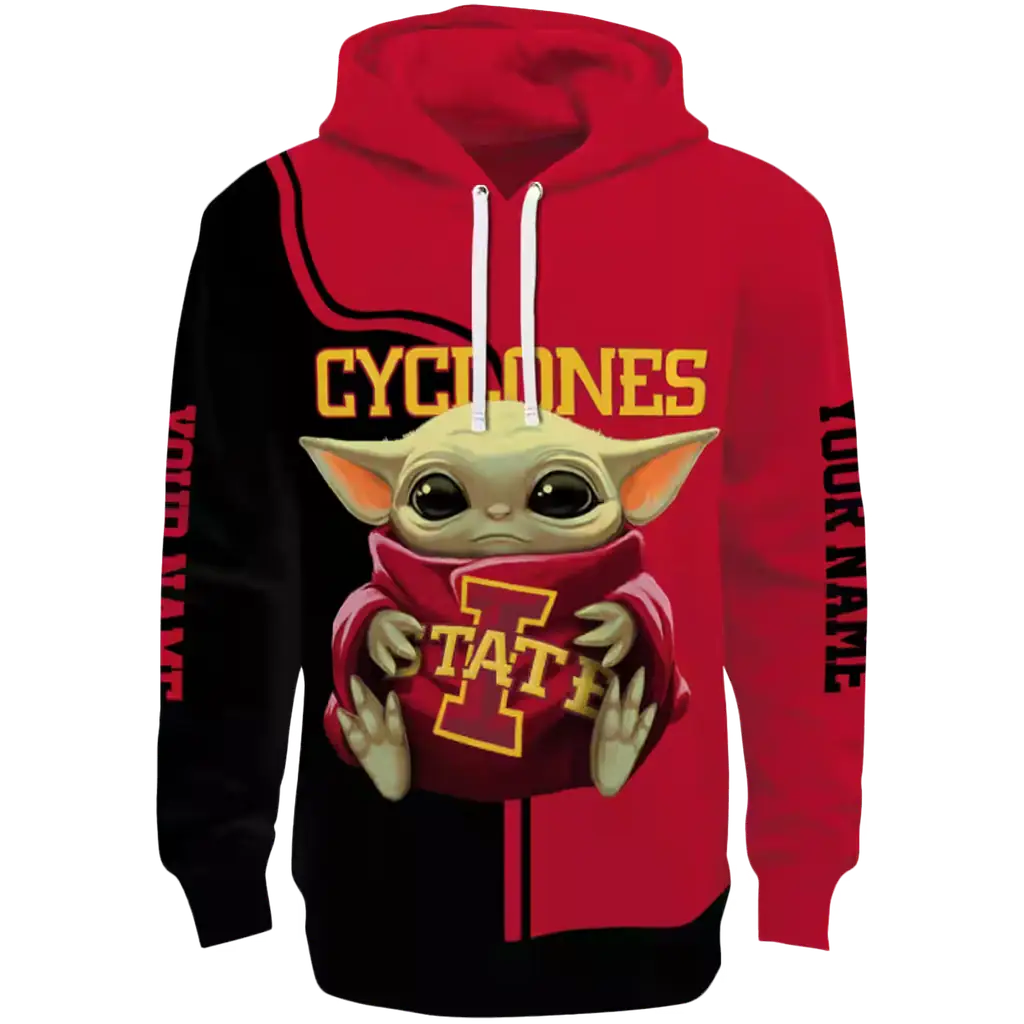 customized iowa state cyclones baby yoda red black hoodie best selling customized iowa state cyclones baby yoda red black hoodie best selling