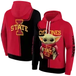 customized iowa state cyclones baby yoda red black hoodie best selling