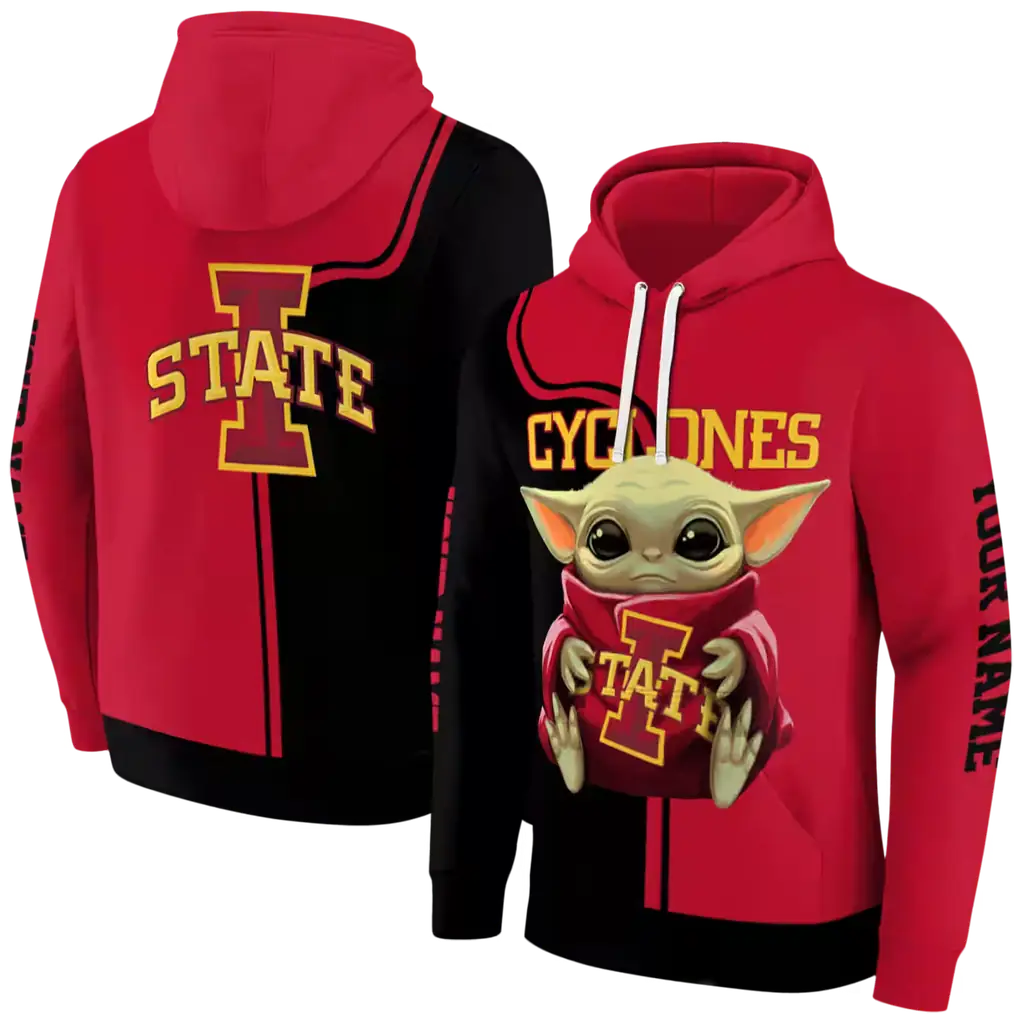 customized iowa state cyclones baby yoda red black hoodie fashion forward customized iowa state cyclones baby yoda red black hoodie fashion forward