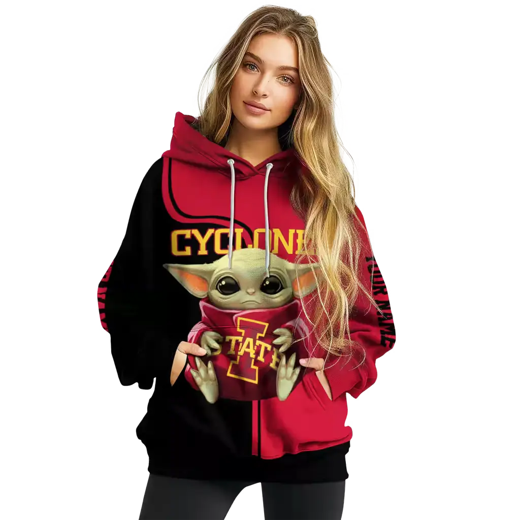 customized iowa state cyclones baby yoda red black hoodie high quality customized iowa state cyclones baby yoda red black hoodie high quality