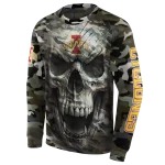 customized iowa state cyclones camo skull hoodie best selling