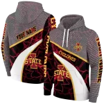 customized iowa state cyclones hexagonal mesh red black gray hoodie best selling