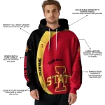 customized iowa state cyclones minimalist design red black hoodie best selling
