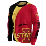 customized iowa state cyclones minimalist design red black hoodie best selling