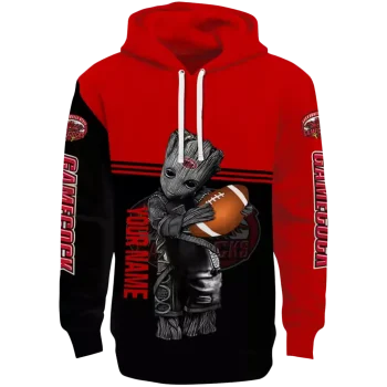 customized jacksonville state gamecocks baby groot red black hoodie best selling