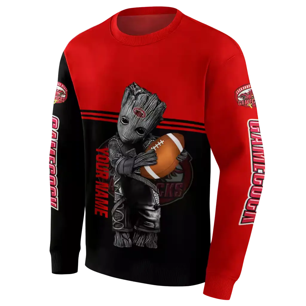 customized jacksonville state gamecocks baby groot red black hoodie new arrival customized jacksonville state gamecocks baby groot red black hoodie new arrival
