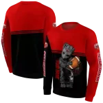 customized jacksonville state gamecocks baby groot red black hoodie best selling