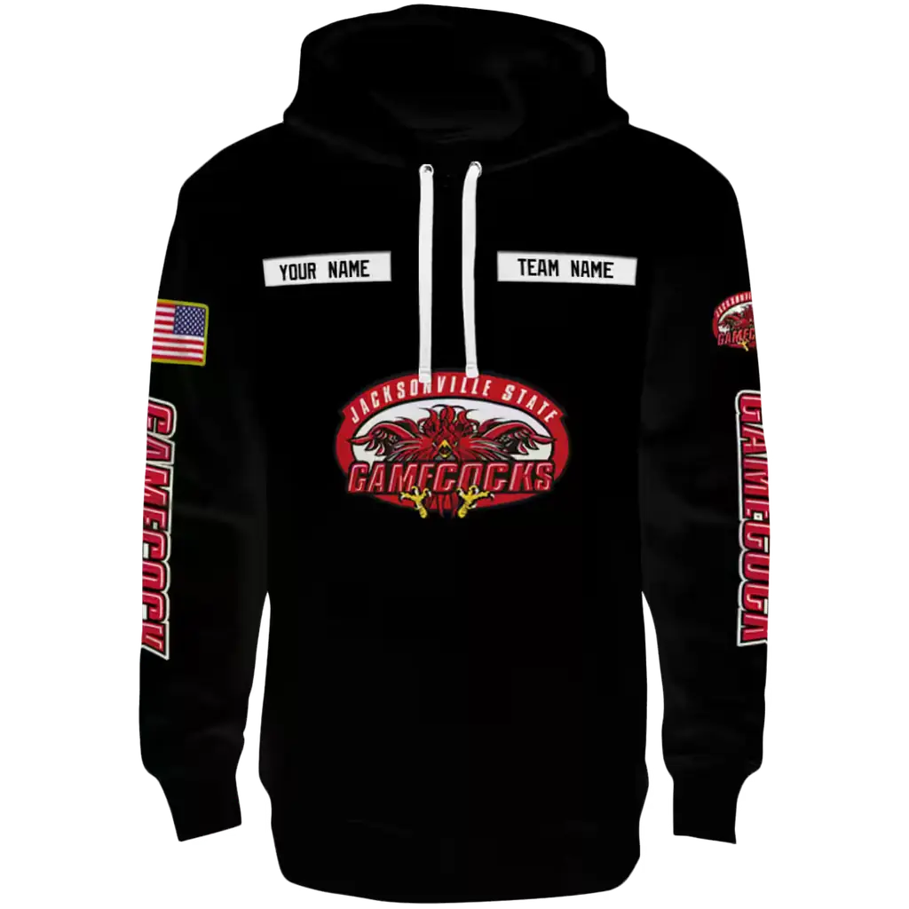 customized jacksonville state gamecocks punisher skull black hoodie best selling customized jacksonville state gamecocks punisher skull black hoodie best selling