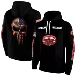 customized jacksonville state gamecocks punisher skull black hoodie best selling