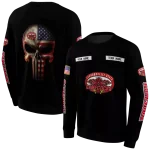 customized jacksonville state gamecocks punisher skull black hoodie best selling