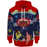 customized jacksonville state gamecocks spongebob patrick star red navy hoodie best selling