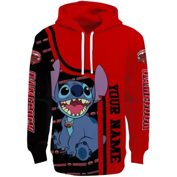 customized jacksonville state gamecocks stitch red hoodie best selling