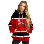 customized jacksonville state gamecocks striped pattern red hoodie best selling