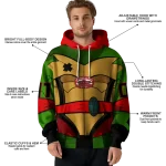 customized jacksonville state gamecocks superhero armor red green hoodie best selling