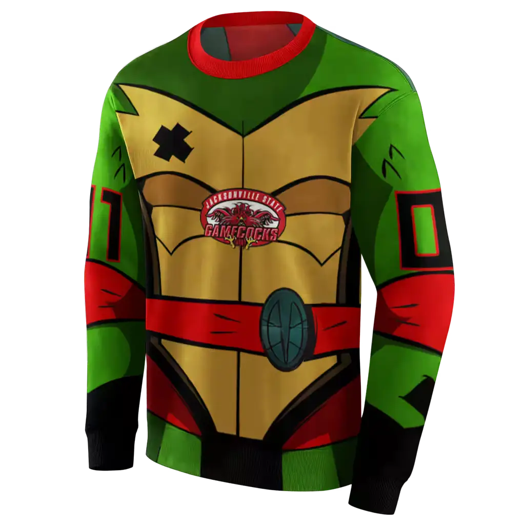 customized jacksonville state gamecocks superhero armor red green hoodie new arrival customized jacksonville state gamecocks superhero armor red green hoodie new arrival