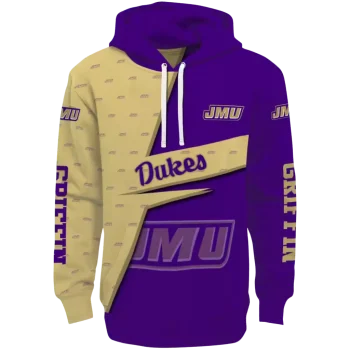 customized james madison dukes abstract shape purple hoodie best selling