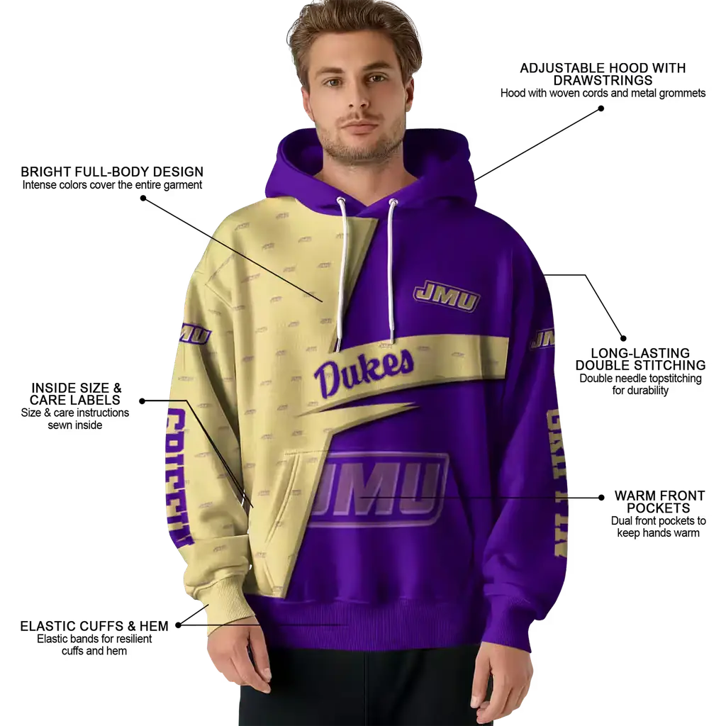 customized james madison dukes abstract shape purple hoodie latest model customized james madison dukes abstract shape purple hoodie latest model