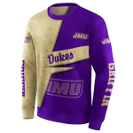 customized james madison dukes abstract shape purple hoodie best selling