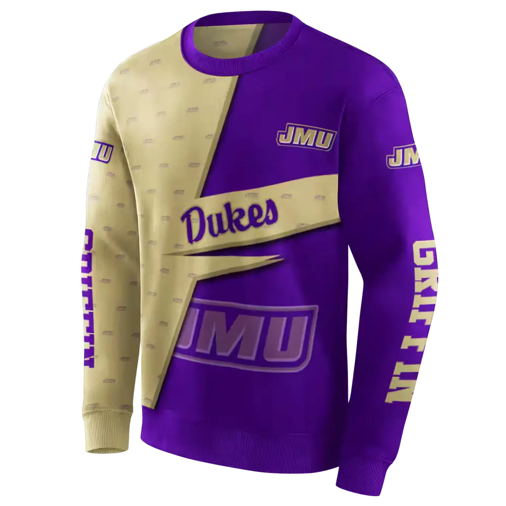 customized james madison dukes abstract shape purple hoodie new arrival customized james madison dukes abstract shape purple hoodie new arrival