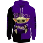 customized james madison dukes baby yoda purple black hoodie best selling