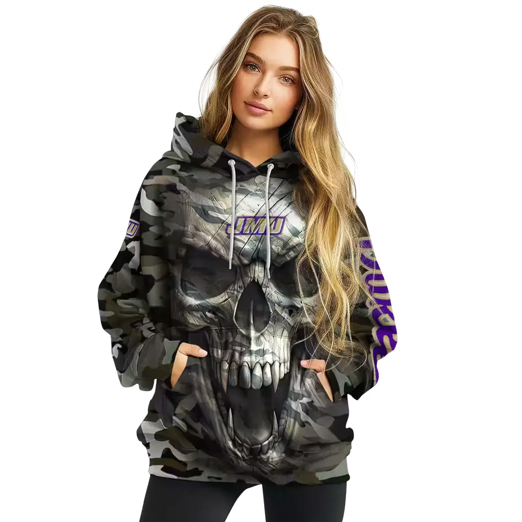 customized james madison dukes camo skull hoodie high quality customized james madison dukes camo skull hoodie high quality