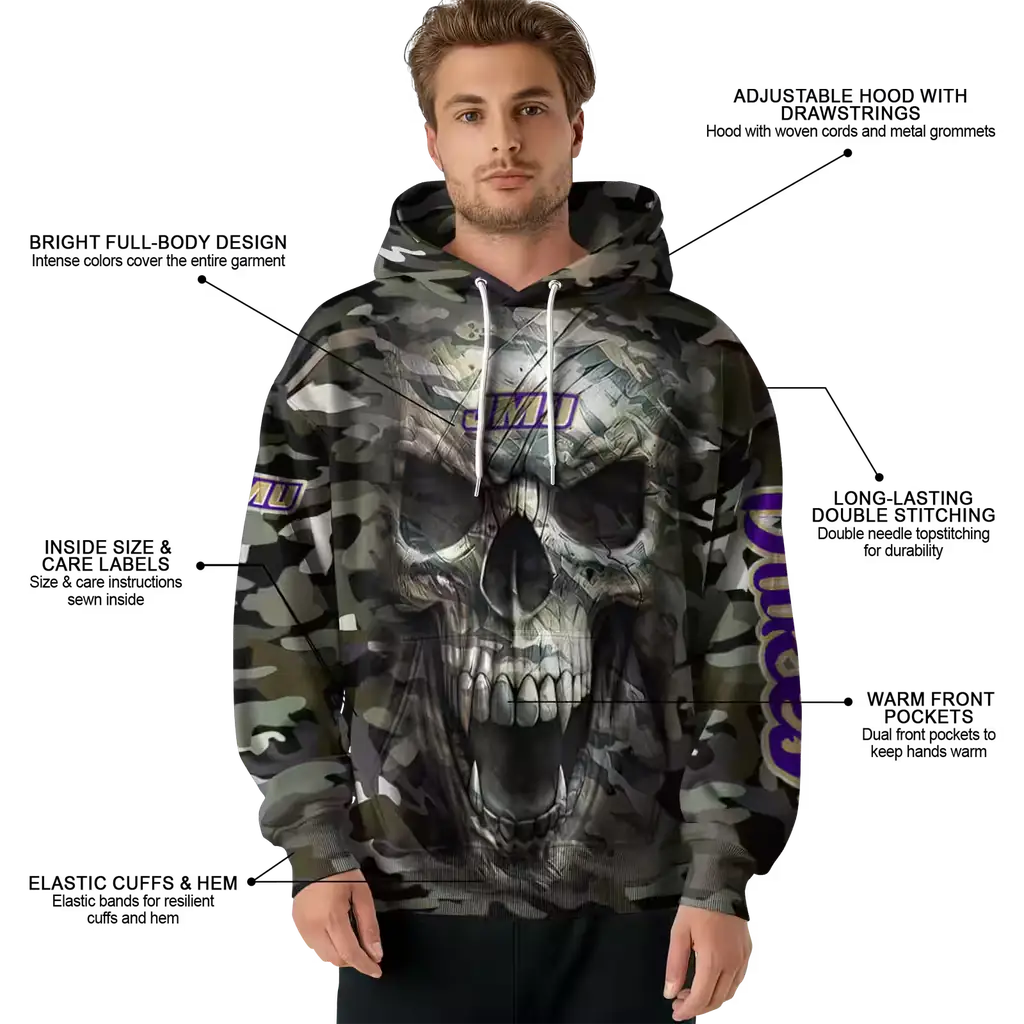 customized james madison dukes camo skull hoodie latest model customized james madison dukes camo skull hoodie latest model