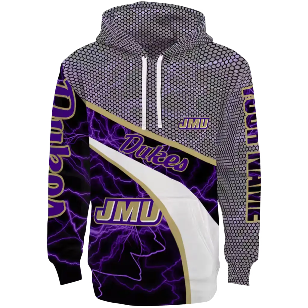 customized james madison dukes hexagonal mesh purple black gray hoodie best selling customized james madison dukes hexagonal mesh purple black gray hoodie best selling