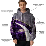 customized james madison dukes hexagonal mesh purple black gray hoodie best selling