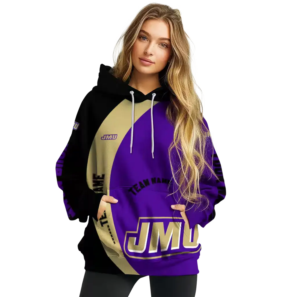 customized james madison dukes minimalist design purple black hoodie high quality customized james madison dukes minimalist design purple black hoodie high quality