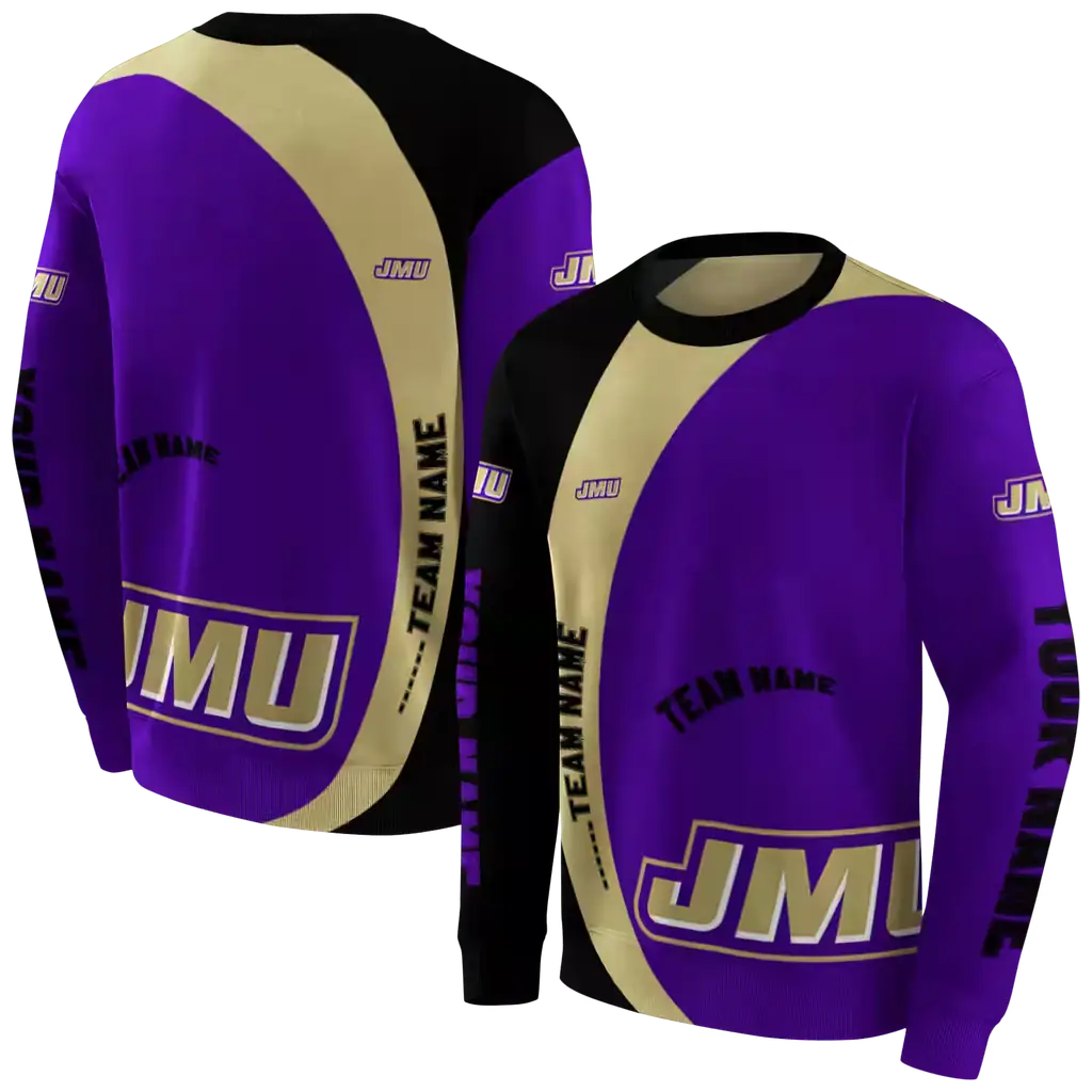 customized james madison dukes minimalist design purple black hoodie premium grade customized james madison dukes minimalist design purple black hoodie premium grade