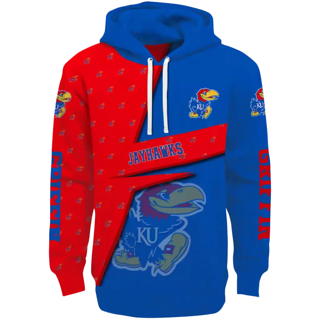 customized kansas jayhawks abstract shape blue hoodie best selling customized kansas jayhawks abstract shape blue hoodie best selling