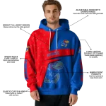 customized kansas jayhawks abstract shape blue hoodie best selling