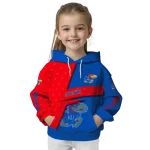 customized kansas jayhawks abstract shape blue hoodie best selling