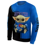 customized kansas jayhawks baby yoda blue black hoodie best selling