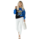 customized kansas jayhawks baby yoda blue black hoodie best selling