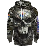 customized kansas jayhawks camo skull hoodie best selling