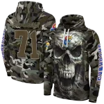 customized kansas jayhawks camo skull hoodie best selling