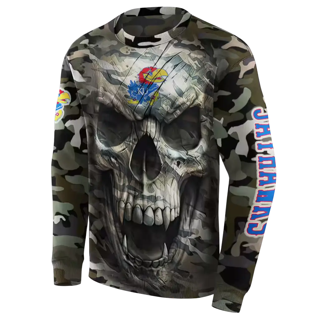 customized kansas jayhawks camo skull hoodie new arrival customized kansas jayhawks camo skull hoodie new arrival