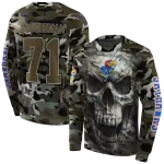 customized kansas jayhawks camo skull hoodie best selling