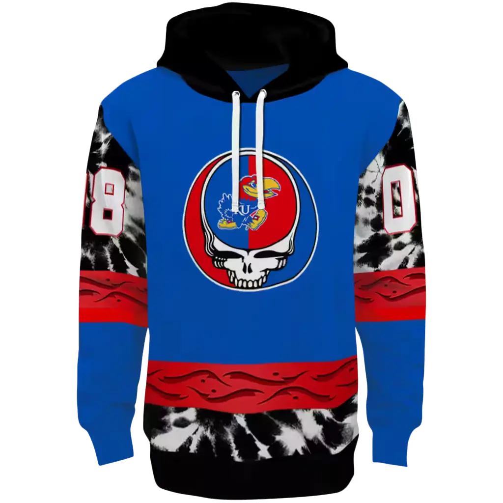 customized kansas jayhawks grateful vibes blue hoodie best selling customized kansas jayhawks grateful vibes blue hoodie best selling