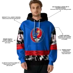 customized kansas jayhawks grateful vibes blue hoodie best selling