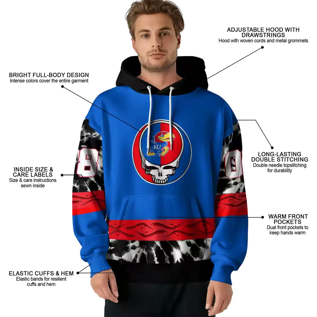 customized kansas jayhawks grateful vibes blue hoodie latest model customized kansas jayhawks grateful vibes blue hoodie latest model