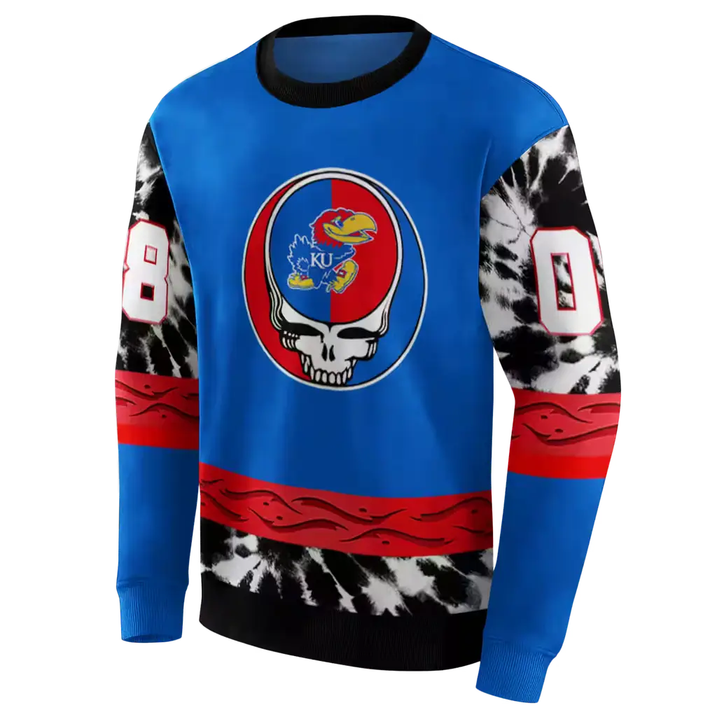 customized kansas jayhawks grateful vibes blue hoodie new arrival customized kansas jayhawks grateful vibes blue hoodie new arrival